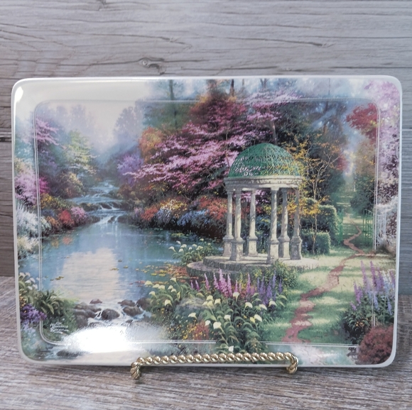 Bradford Exchange Plate Thomas Kinkade Nature's Retreat Ceramic Decorative - Picture 1 of 12